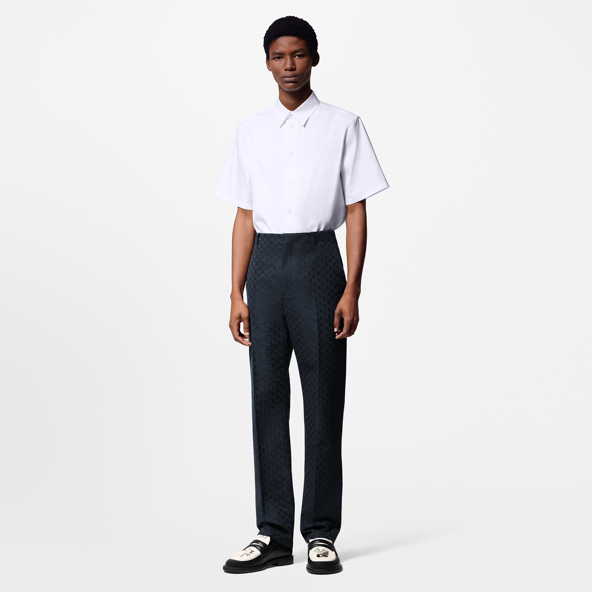 Pantalón clásico en mezcla de seda y algodón  Hombre Prêt-à-Porter Pantalones | LOUIS VUITTON (Zoom de producto)
